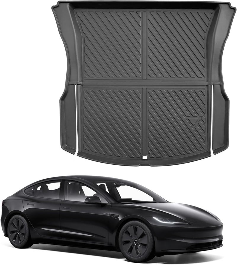Yonugli Custom Car Cargo Mats Trunk Liner All Weather TPE Protection for 2024 2025 2026 Tesla Model 3 Accessories (for 2024-2026 Tesla Model 3) - Image 2